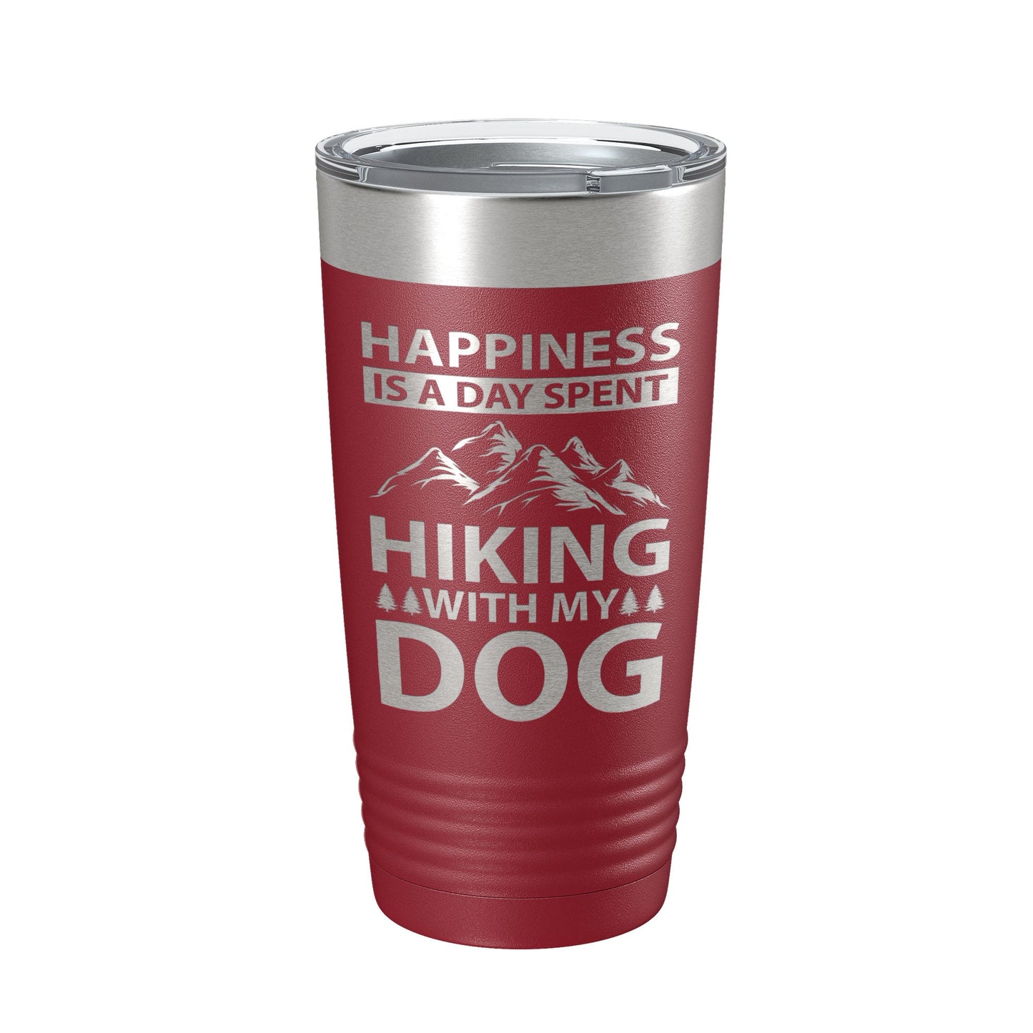 Dog Lover Tumbler Happiness Is A Day Spent Hiking With My Dog Travel Mug Insulated Laser Engraved Coffee Cup Happy 20 oz-18