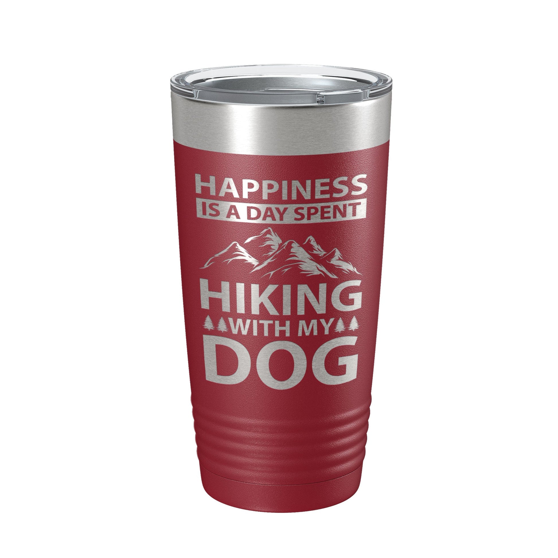 Dog Lover Tumbler Happiness Is A Day Spent Hiking With My Dog Travel Mug Insulated Laser Engraved Coffee Cup Happy 20 oz-18