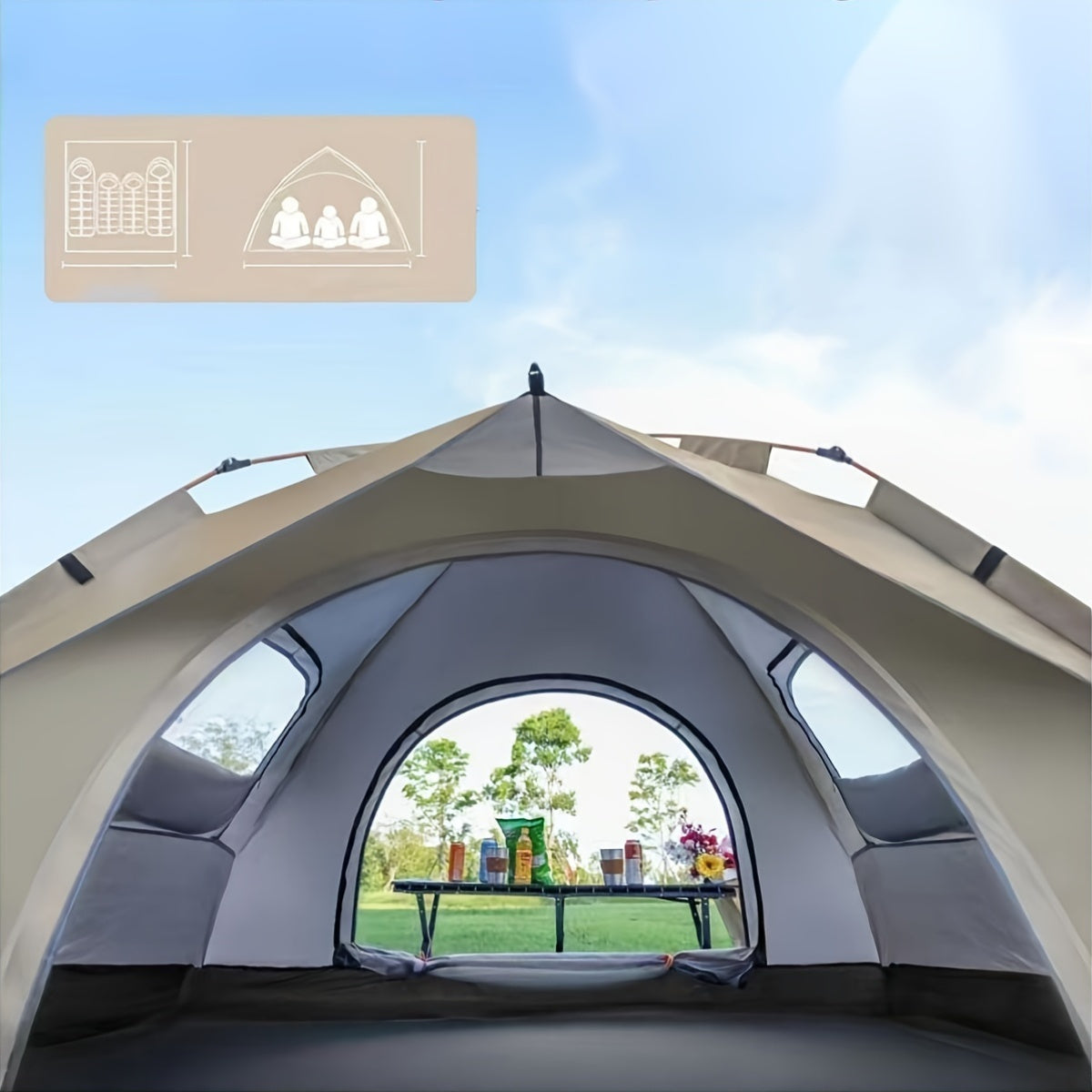 Tent Waterproof Instant Camping Shelter (4-Person)-1