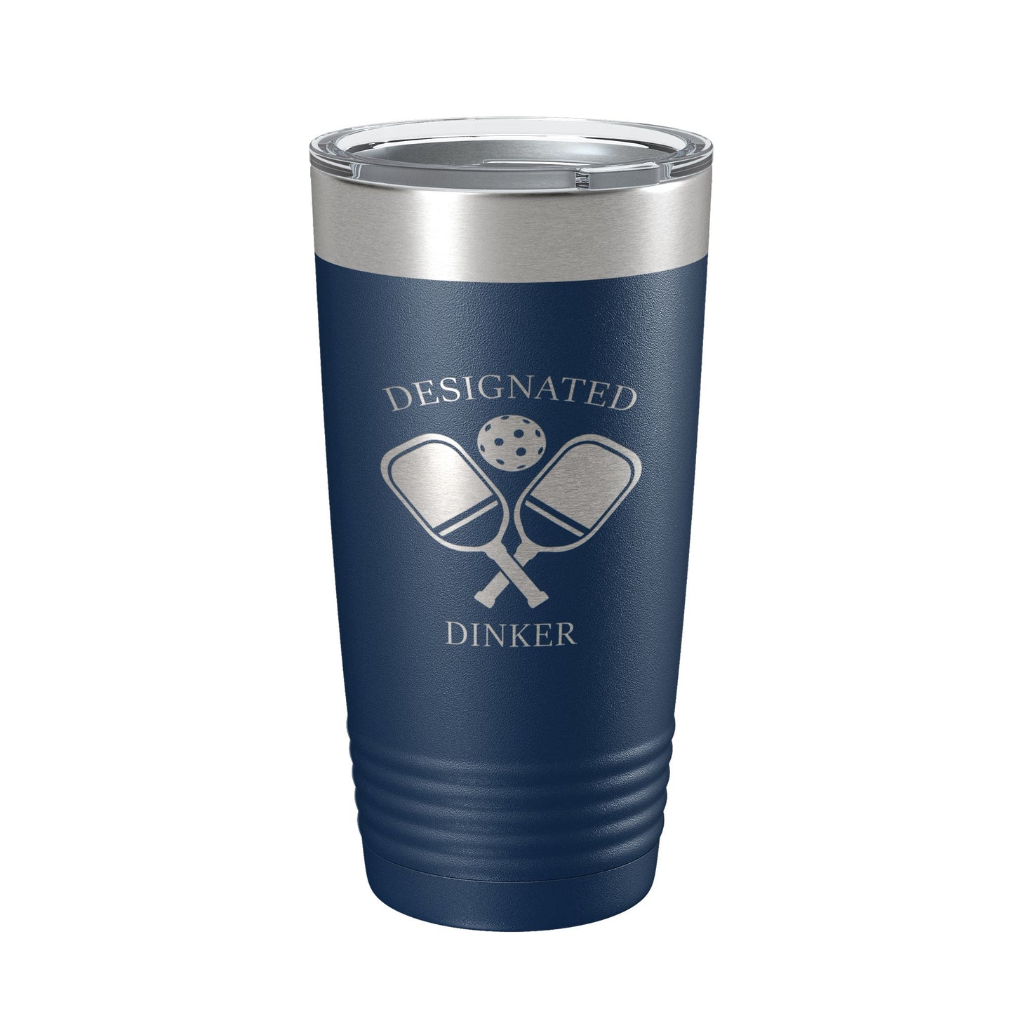 Pickleball Tumbler Designated Dinker Travel Mug Funny Pickle Ball Insulated Laser Engraved Coffee Cup Gift 20 oz-2