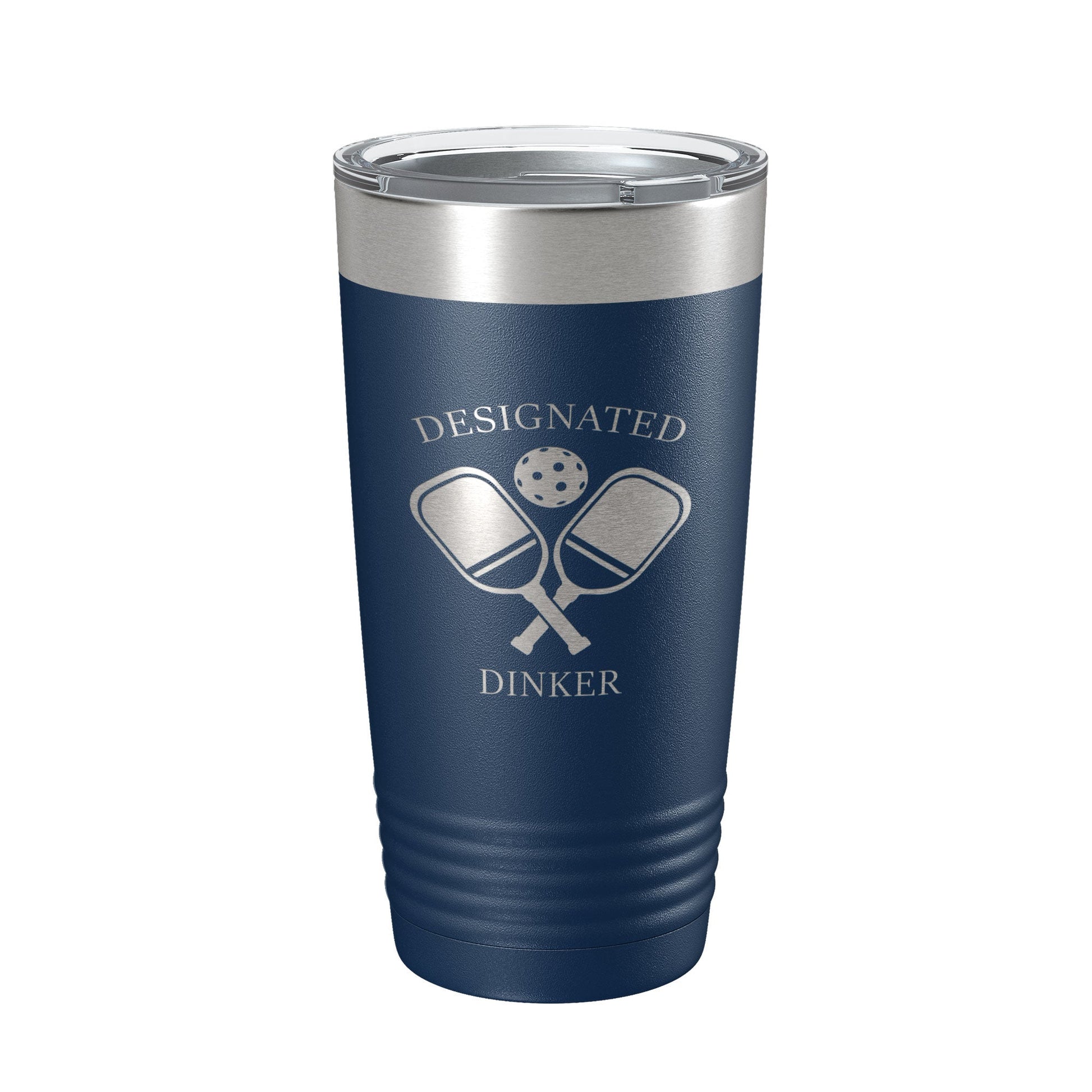 Pickleball Tumbler Designated Dinker Travel Mug Funny Pickle Ball Insulated Laser Engraved Coffee Cup Gift 20 oz-2