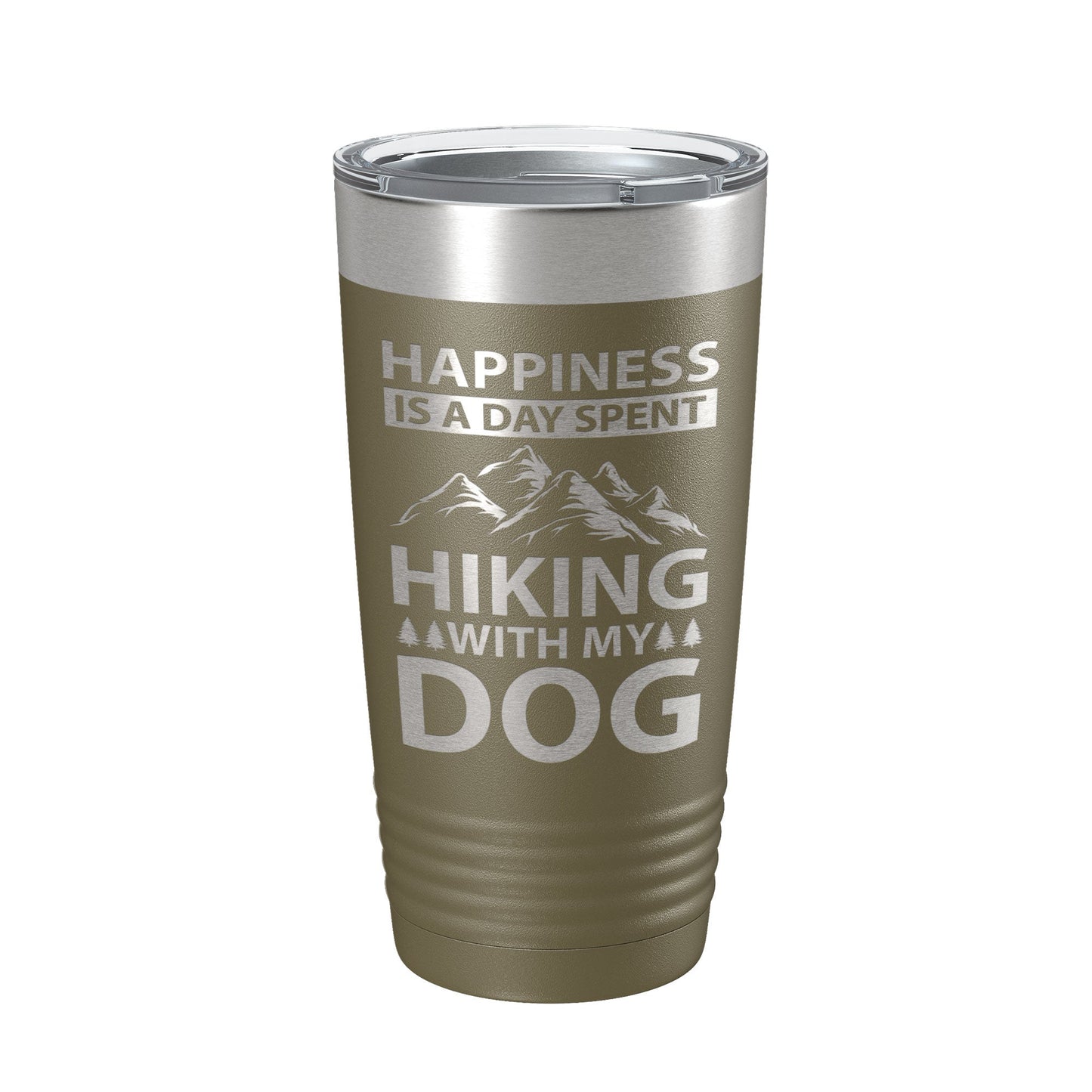 Dog Lover Tumbler Happiness Is A Day Spent Hiking With My Dog Travel Mug Insulated Laser Engraved Coffee Cup Happy 20 oz-21