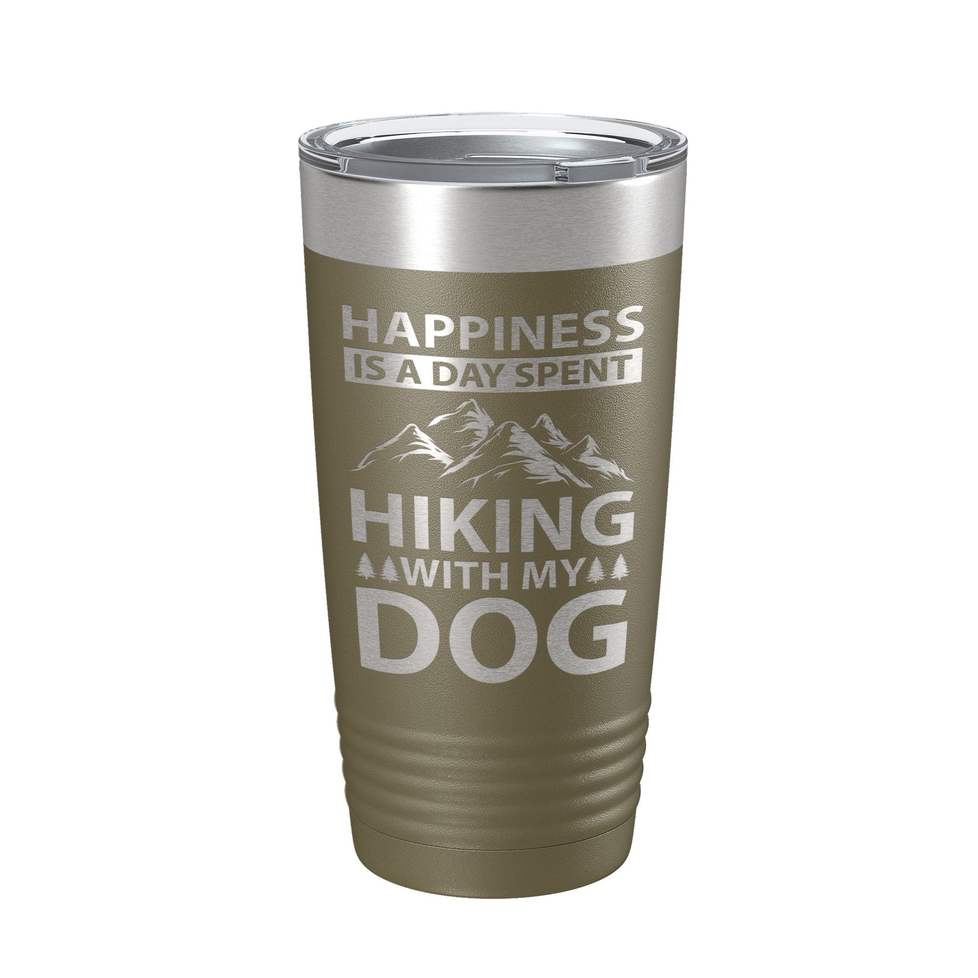 Dog Lover Tumbler Happiness Is A Day Spent Hiking With My Dog Travel Mug Insulated Laser Engraved Coffee Cup Happy 20 oz-21
