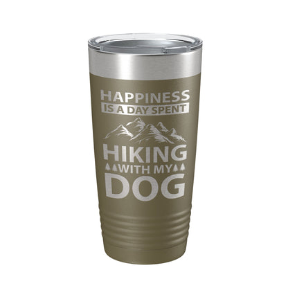 Dog Lover Tumbler Happiness Is A Day Spent Hiking With My Dog Travel Mug Insulated Laser Engraved Coffee Cup Happy 20 oz-21