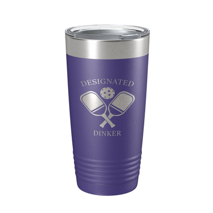 Pickleball Tumbler Designated Dinker Travel Mug Funny Pickle Ball Insulated Laser Engraved Coffee Cup Gift 20 oz-15