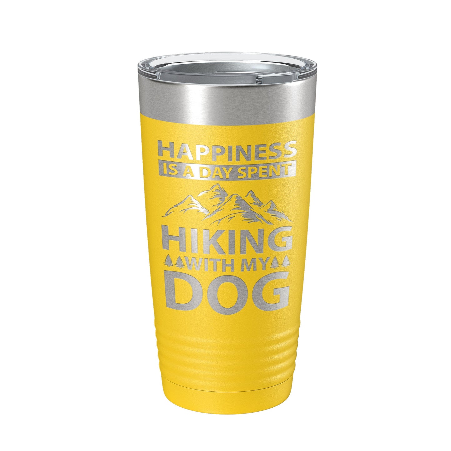 Dog Lover Tumbler Happiness Is A Day Spent Hiking With My Dog Travel Mug Insulated Laser Engraved Coffee Cup Happy 20 oz-19
