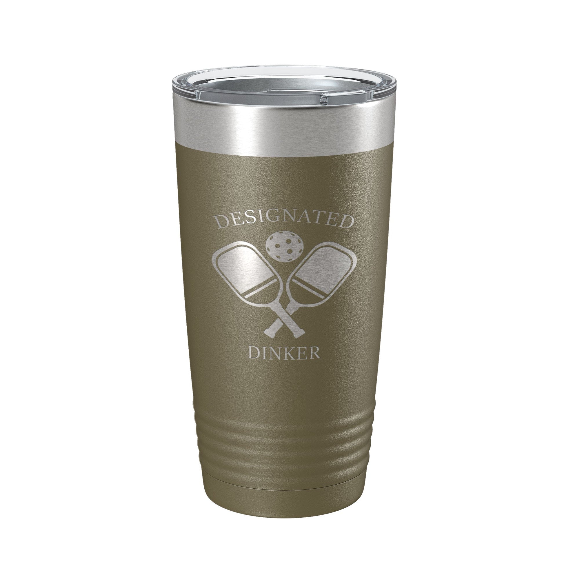 Pickleball Tumbler Designated Dinker Travel Mug Funny Pickle Ball Insulated Laser Engraved Coffee Cup Gift 20 oz-21