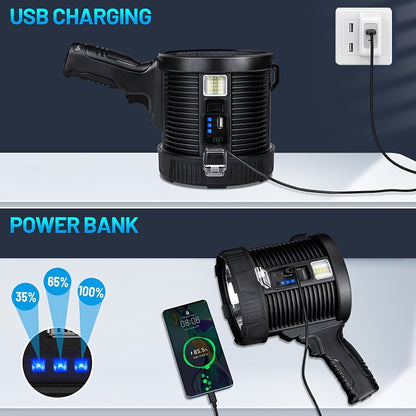Solar Rechargeable LED Spotlight 800 Lumens 6 Modes-4