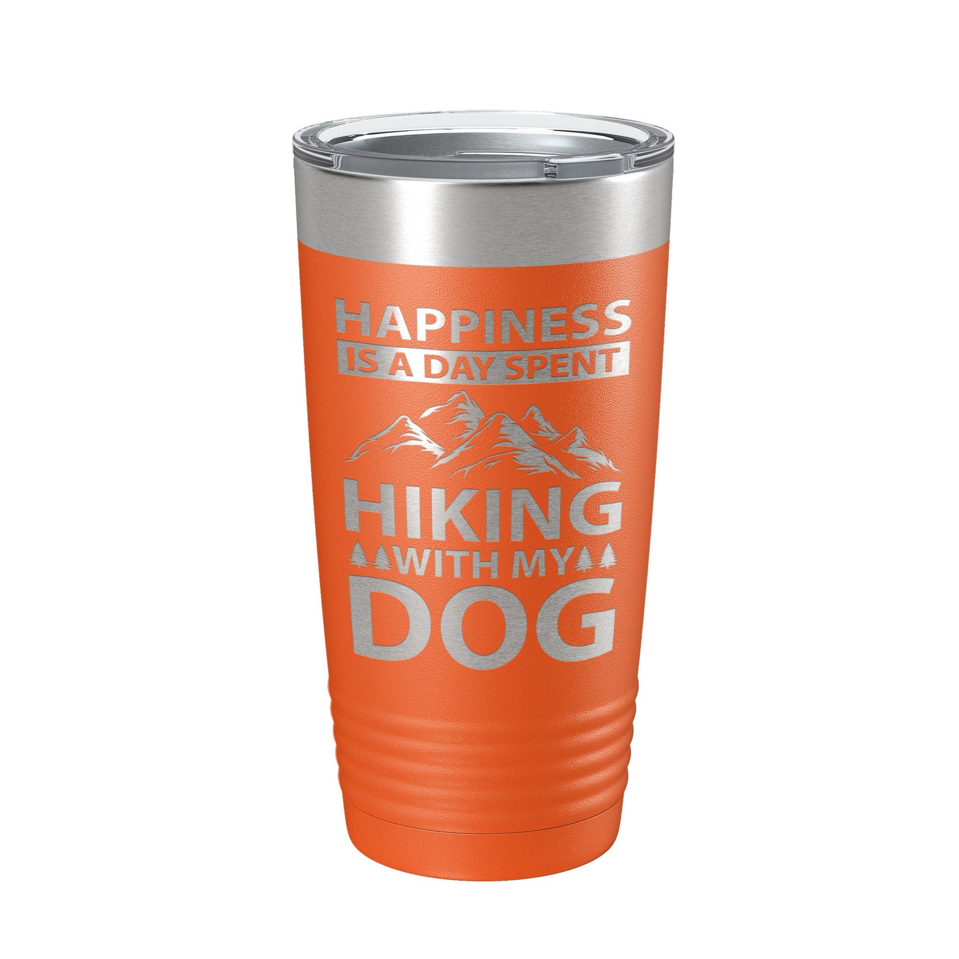 Dog Lover Tumbler Happiness Is A Day Spent Hiking With My Dog Travel Mug Insulated Laser Engraved Coffee Cup Happy 20 oz-4