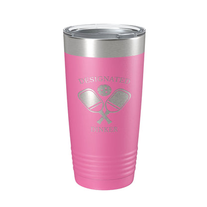 Pickleball Tumbler Designated Dinker Travel Mug Funny Pickle Ball Insulated Laser Engraved Coffee Cup Gift 20 oz-11