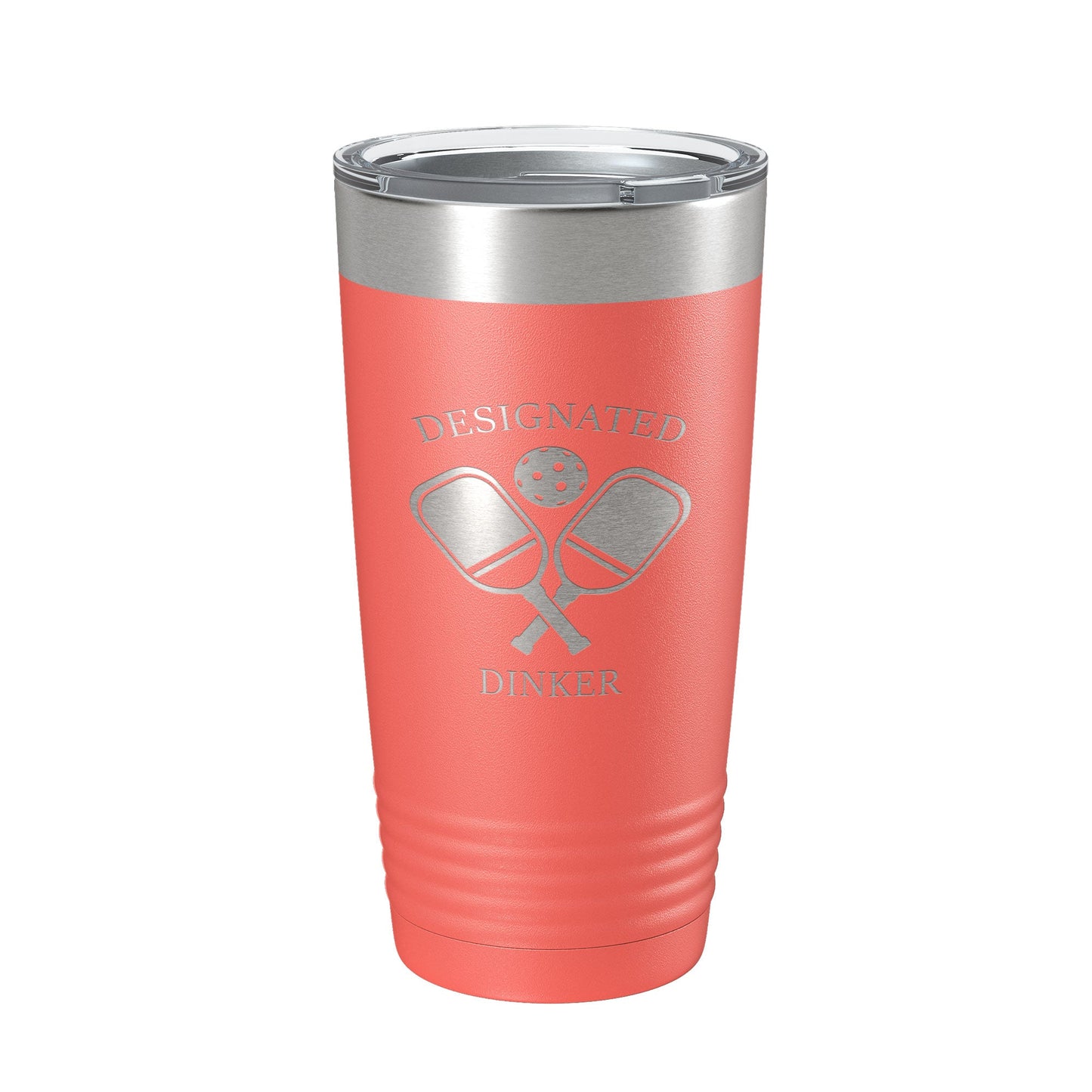 Pickleball Tumbler Designated Dinker Travel Mug Funny Pickle Ball Insulated Laser Engraved Coffee Cup Gift 20 oz-20