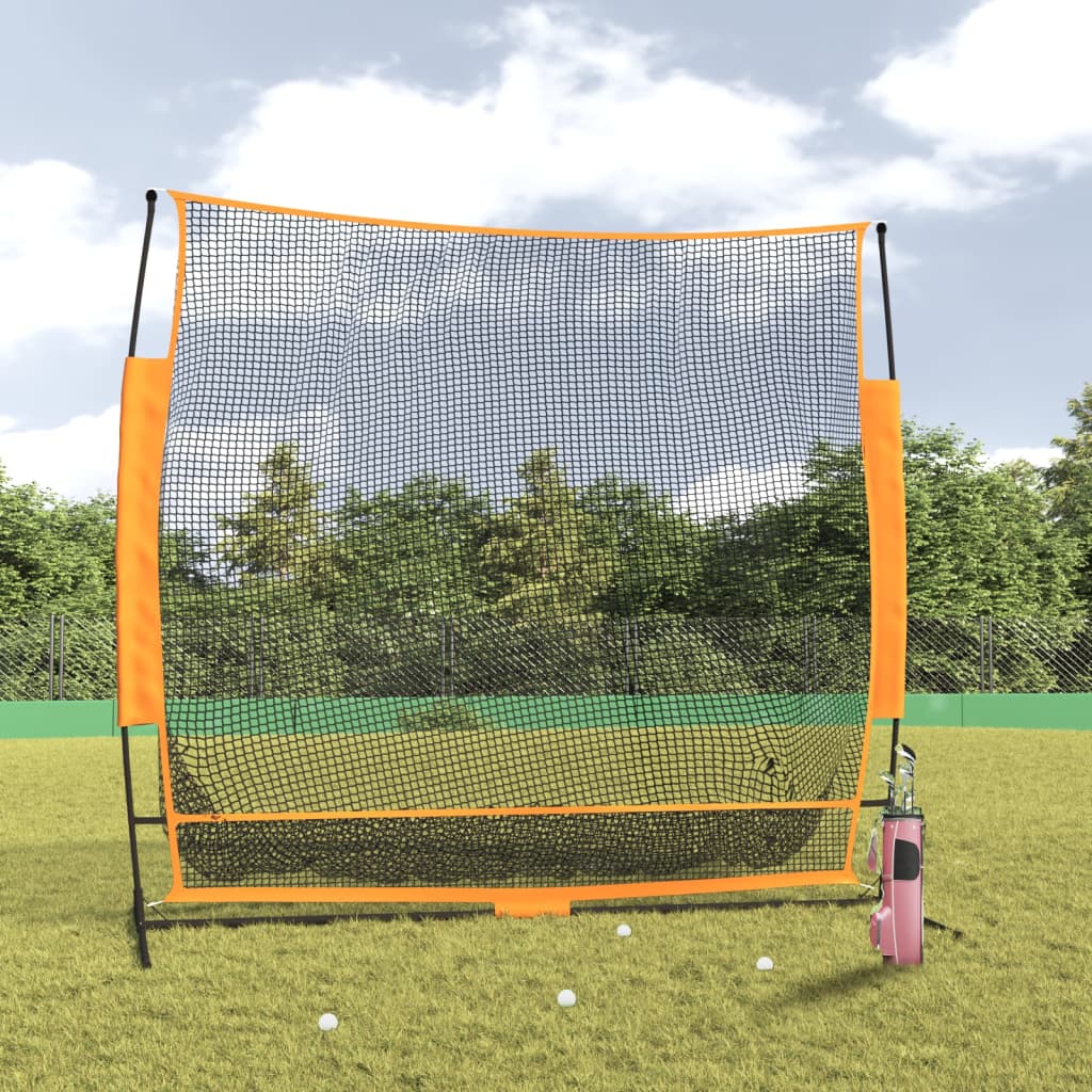 vidaXL Golf Practice Net Black and Orange 84.6"x42.1"x85" Polyester-0