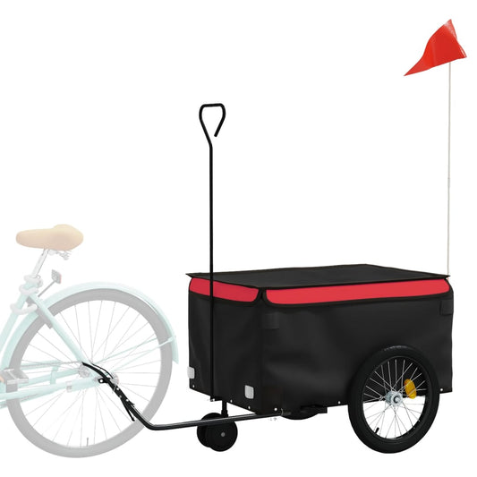 vidaXL Bike Trailer Kids Bicycle Cargo Trailer Cart Wagon with Tow Bar Iron-0