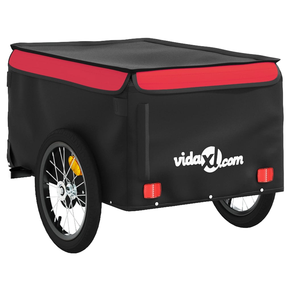vidaXL Bike Trailer Kids Bicycle Cargo Trailer Cart Wagon with Tow Bar Iron-4