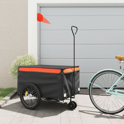 vidaXL Bike Trailer Kids Bicycle Cargo Trailer Cart Wagon with Tow Bar Iron-6