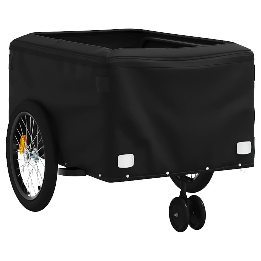 vidaXL Bike Trailer Kids Bicycle Cargo Trailer Cart Wagon with Tow Bar Iron-3