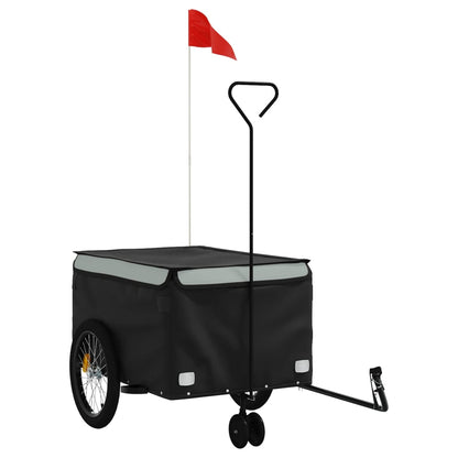 vidaXL Bike Trailer Kids Bicycle Cargo Trailer Cart Wagon with Tow Bar Iron-1