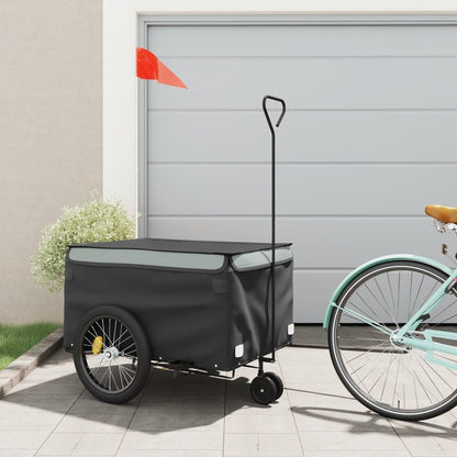 vidaXL Bike Trailer Kids Bicycle Cargo Trailer Cart Wagon with Tow Bar Iron-5