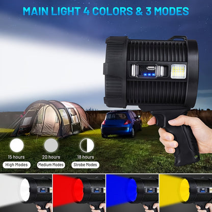 Solar Rechargeable LED Spotlight 800 Lumens 6 Modes-1
