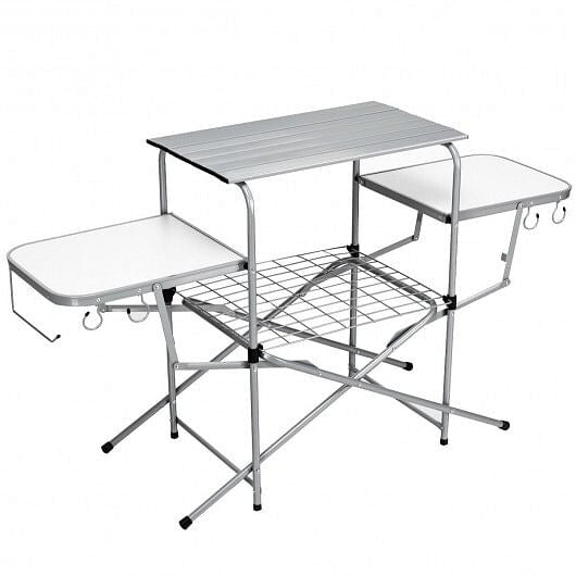 Foldable Outdoor BBQ Table Grilling Stand-3
