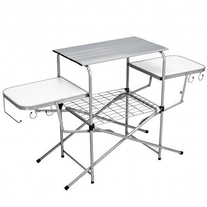 Foldable Outdoor BBQ Table Grilling Stand-3
