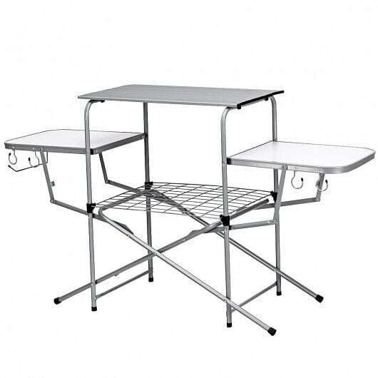 Foldable Outdoor BBQ Table Grilling Stand-0
