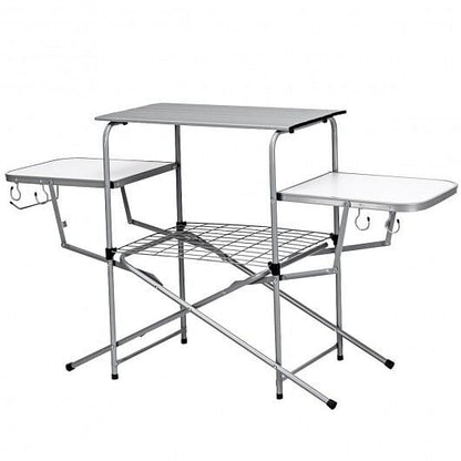 Foldable Outdoor BBQ Table Grilling Stand-0