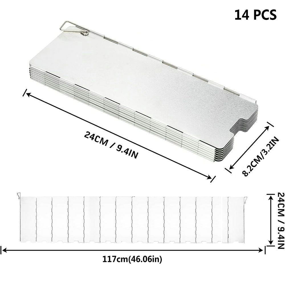 Plates Gas Stove Wind Shield Outdoor Camping Picnic Cooking Burner Windproof Screen Aluminum Alloy Wind Screen-7