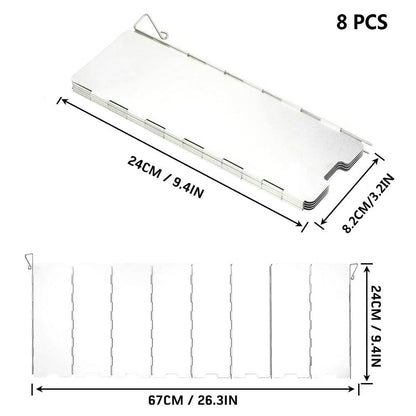 Plates Gas Stove Wind Shield Outdoor Camping Picnic Cooking Burner Windproof Screen Aluminum Alloy Wind Screen-5