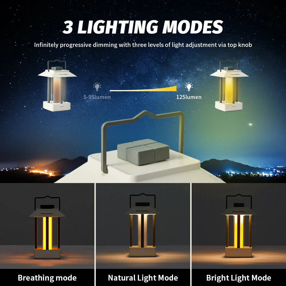 Ultralight Portable Camping Lamp Outdoor Tent Lantern Green-3