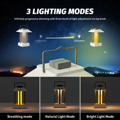 Ultralight Portable Camping Lamp Outdoor Tent Lantern Green-3
