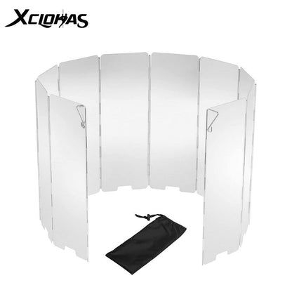 Plates Gas Stove Wind Shield Outdoor Camping Picnic Cooking Burner Windproof Screen Aluminum Alloy Wind Screen-2