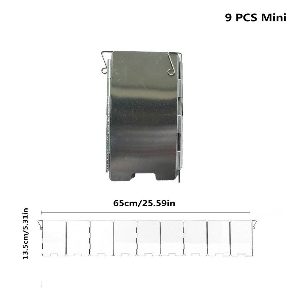 Plates Gas Stove Wind Shield Outdoor Camping Picnic Cooking Burner Windproof Screen Aluminum Alloy Wind Screen-4