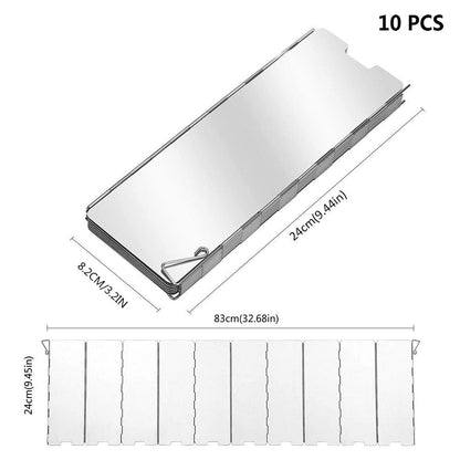 Plates Gas Stove Wind Shield Outdoor Camping Picnic Cooking Burner Windproof Screen Aluminum Alloy Wind Screen-3