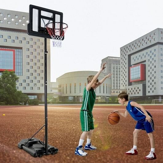 Height Adjustable Portable Shatterproof Backboard Basketball Hoop with 2 Nets-2
