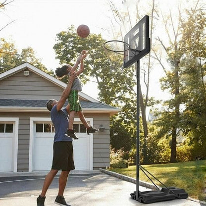 Height Adjustable Portable Shatterproof Backboard Basketball Hoop with 2 Nets-3
