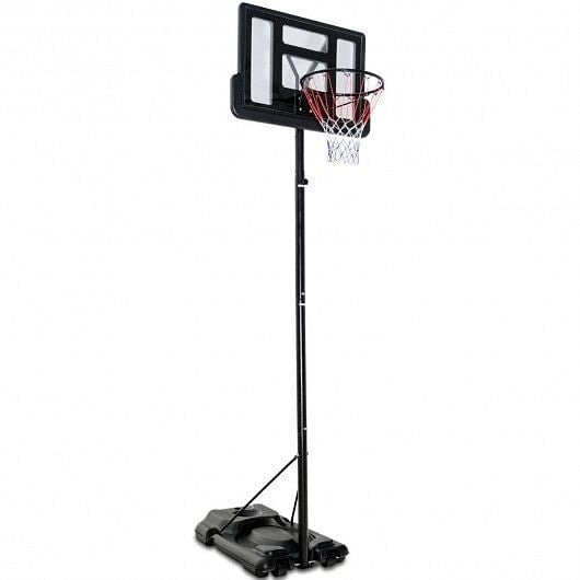 Height Adjustable Portable Shatterproof Backboard Basketball Hoop with 2 Nets-0