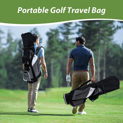14-Way Golf Cart Stand Bag with Waterproof Rain Hood-1