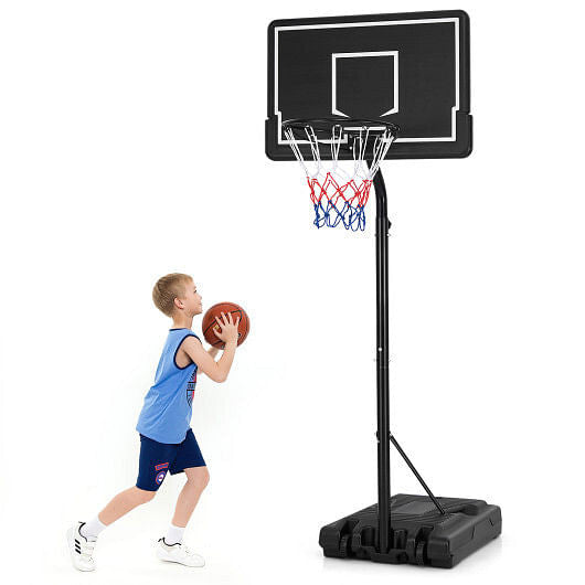 Portable Outdoor Basketball Hoop 6.9-8.5 FT Adjustable with Fillable Base Shatterproof PC Backboard-2