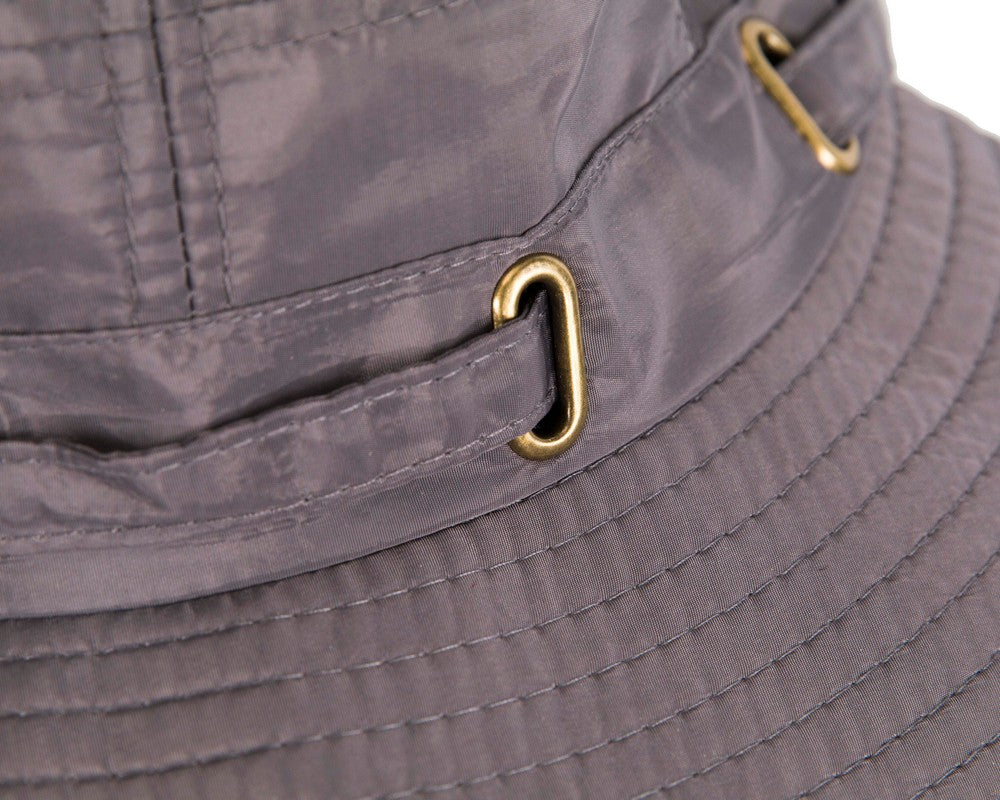 Grey casual weatherproof bucket golf hat-4
