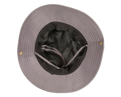 Grey casual weatherproof bucket golf hat-3