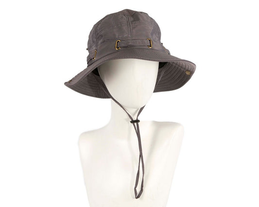 Grey casual weatherproof bucket golf hat-0