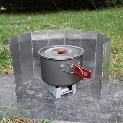 Plates Gas Stove Wind Shield Outdoor Camping Picnic Cooking Burner Windproof Screen Aluminum Alloy Wind Screen-1