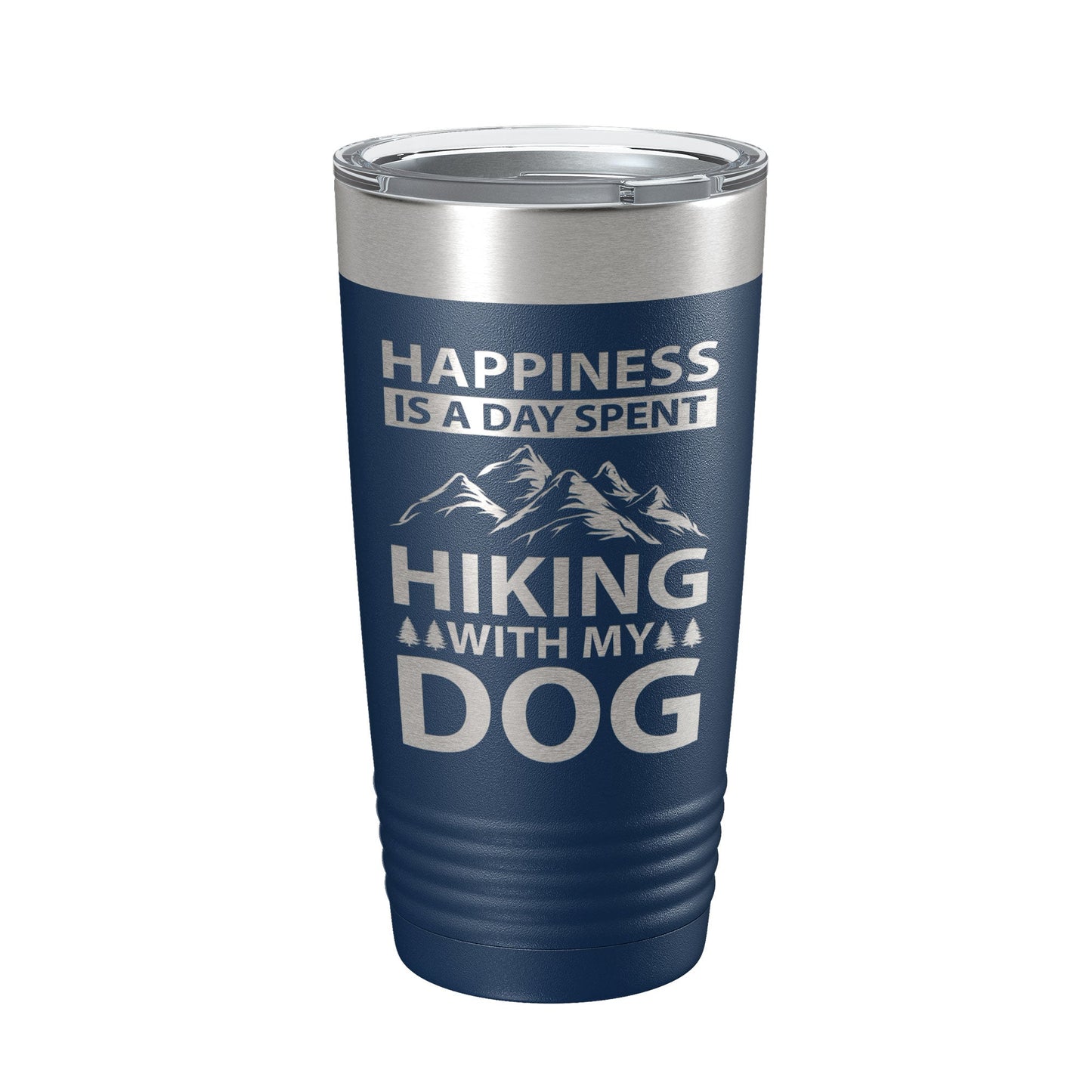 Dog Lover Tumbler Happiness Is A Day Spent Hiking With My Dog Travel Mug Insulated Laser Engraved Coffee Cup Happy 20 oz-2