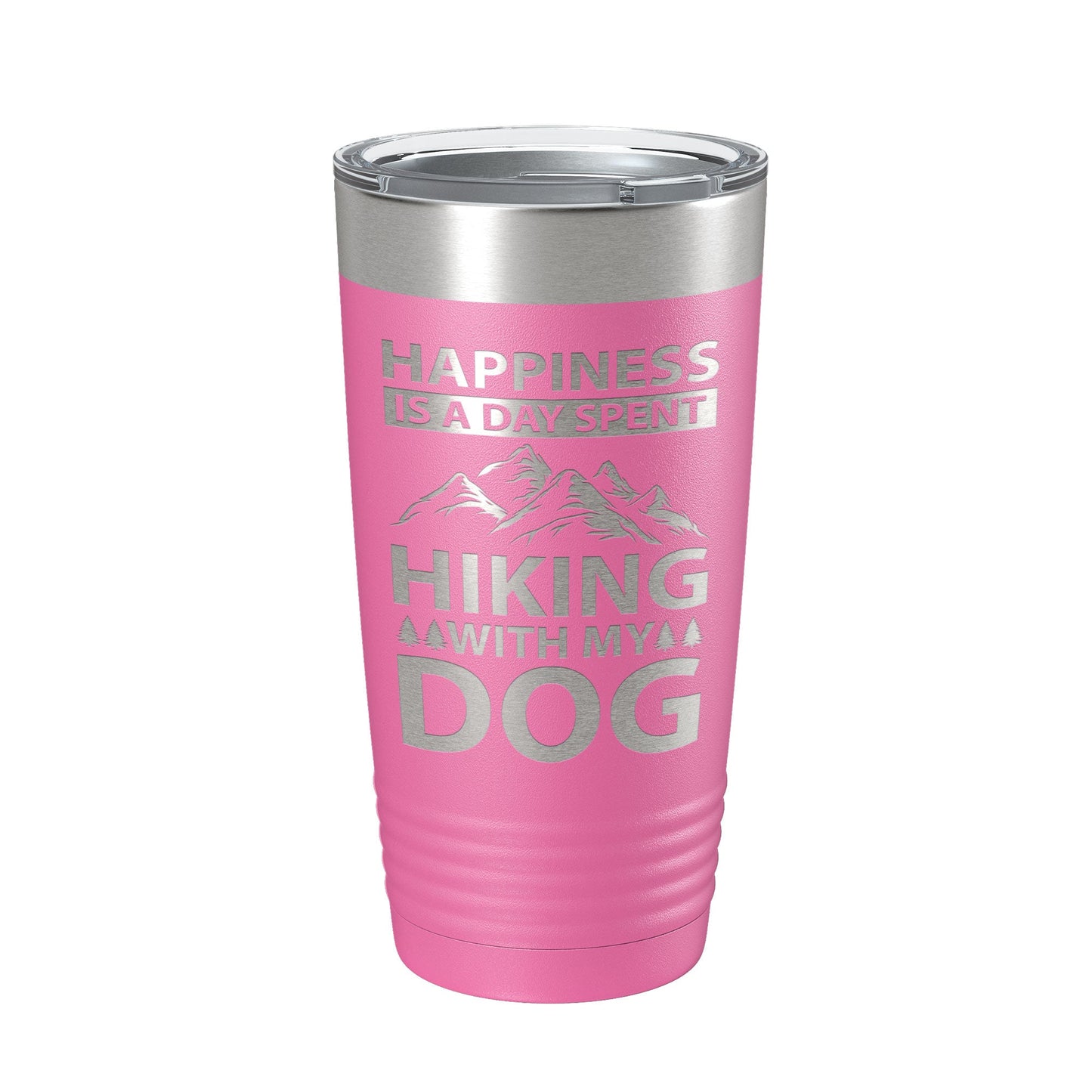 Dog Lover Tumbler Happiness Is A Day Spent Hiking With My Dog Travel Mug Insulated Laser Engraved Coffee Cup Happy 20 oz-11