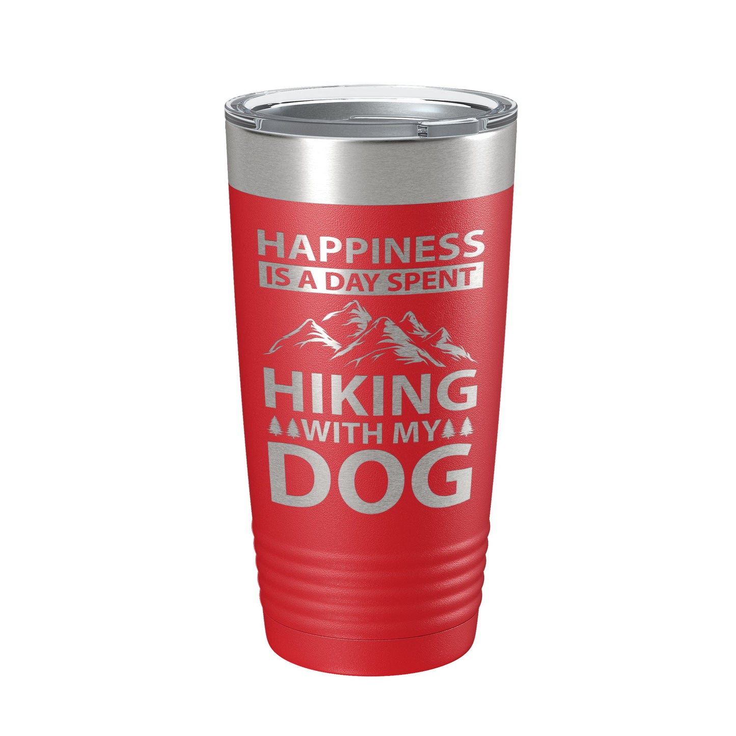 Dog Lover Tumbler Happiness Is A Day Spent Hiking With My Dog Travel Mug Insulated Laser Engraved Coffee Cup Happy 20 oz-10