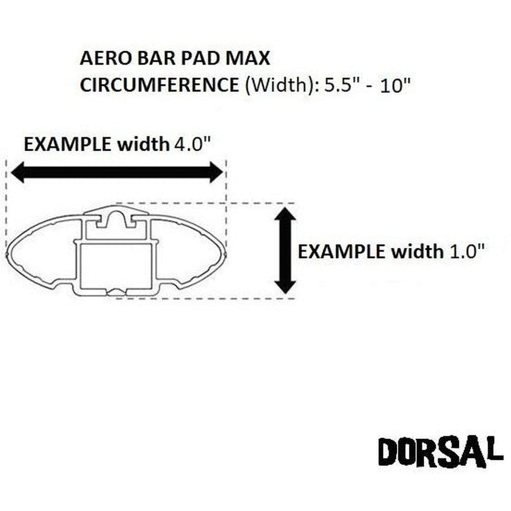 DORSAL Aero Roof Rack Pads - SunGuard (No Fade) for Factory and Wide Crossbars - Pack of 2 for Surfboards Kayaks Sups Snowboards-2