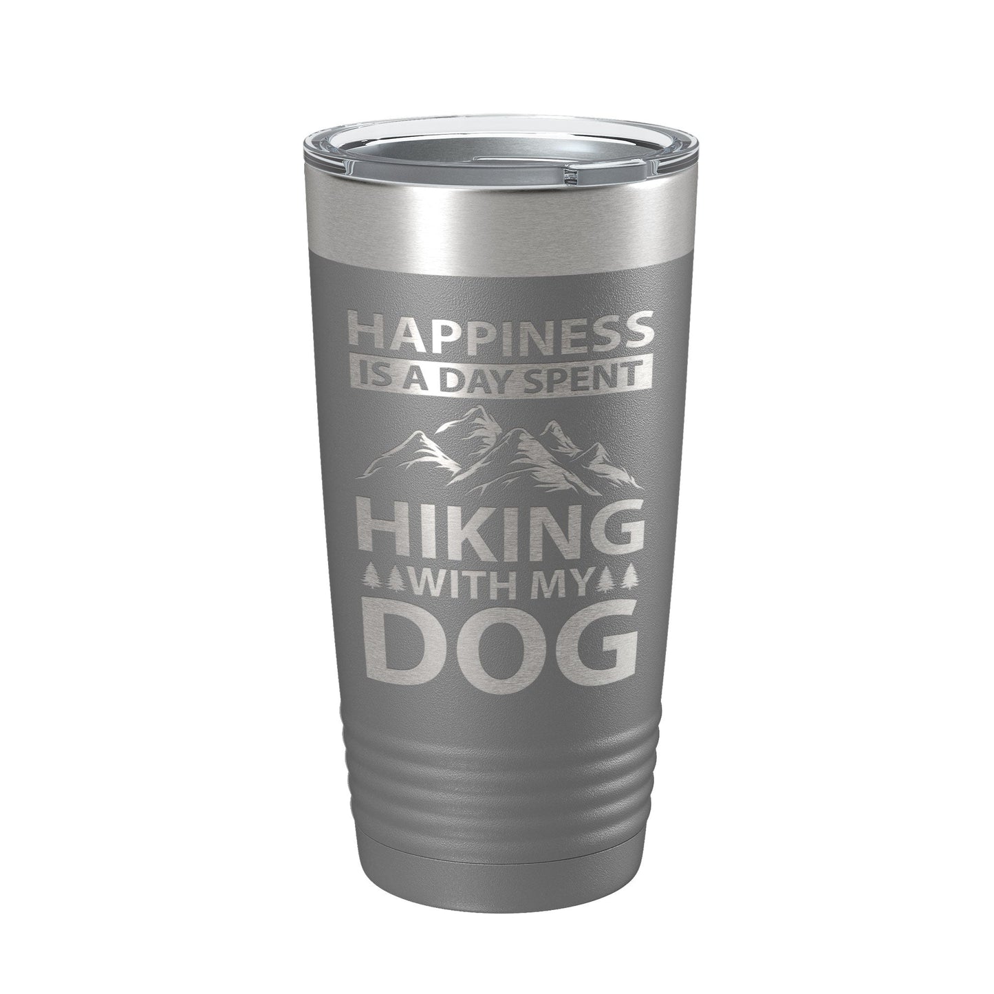 Dog Lover Tumbler Happiness Is A Day Spent Hiking With My Dog Travel Mug Insulated Laser Engraved Coffee Cup Happy 20 oz-16