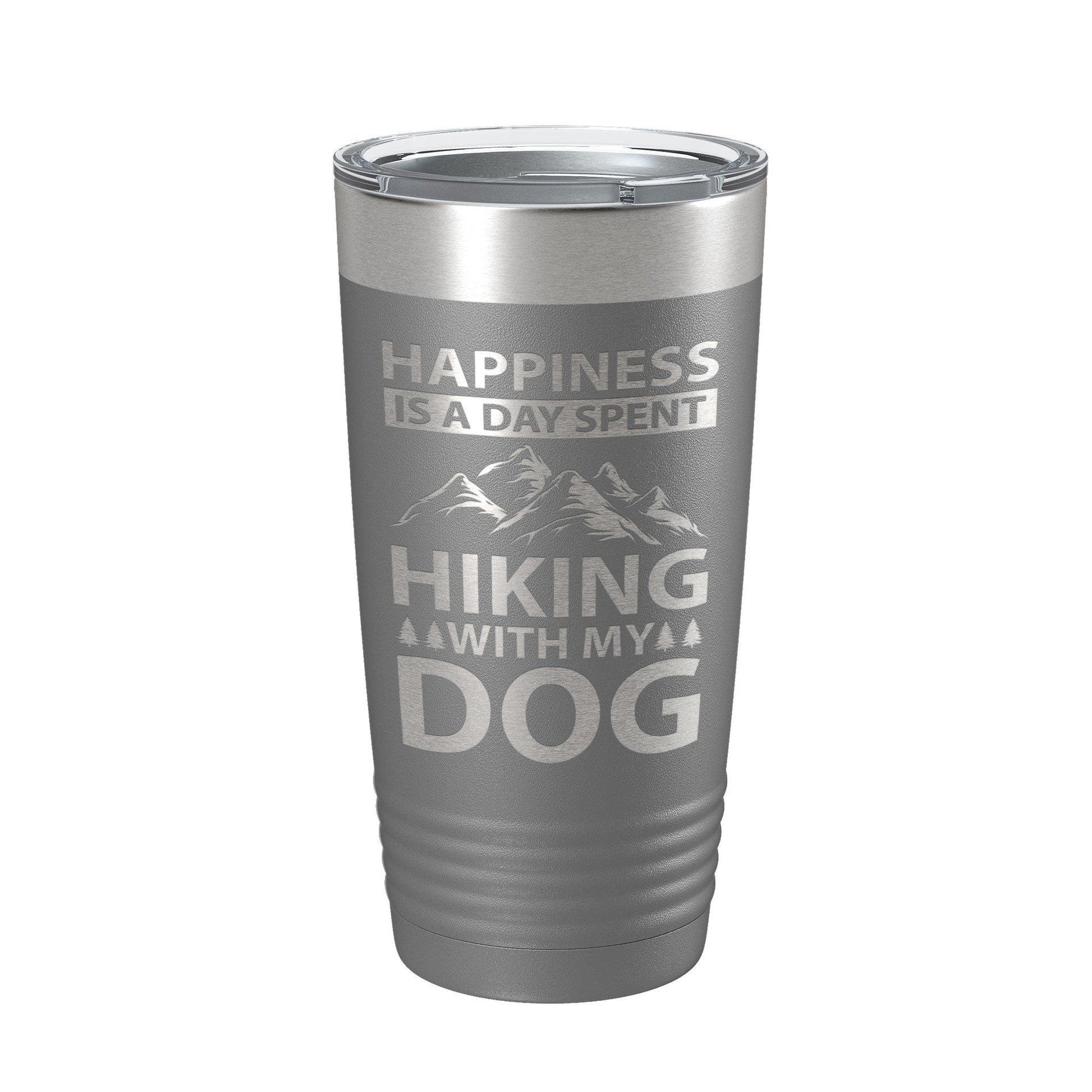 Dog Lover Tumbler Happiness Is A Day Spent Hiking With My Dog Travel Mug Insulated Laser Engraved Coffee Cup Happy 20 oz-16