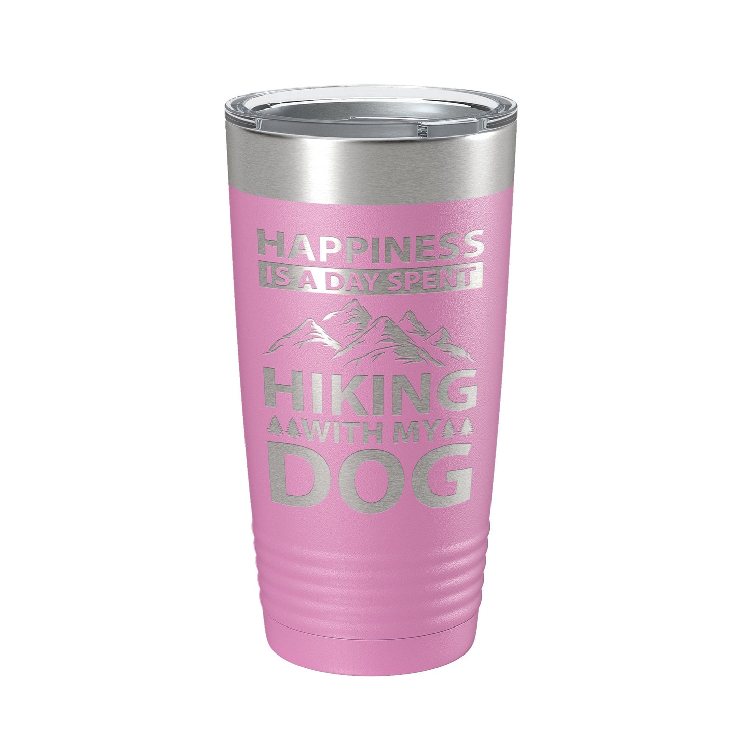 Dog Lover Tumbler Happiness Is A Day Spent Hiking With My Dog Travel Mug Insulated Laser Engraved Coffee Cup Happy 20 oz-14